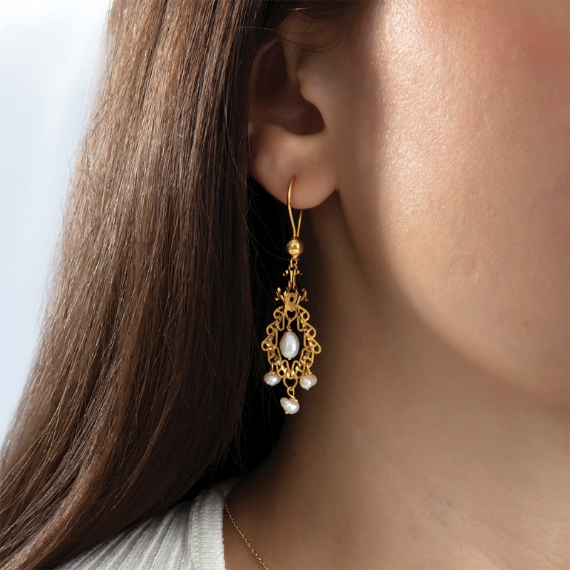 Golden Serenity Gold Earrings