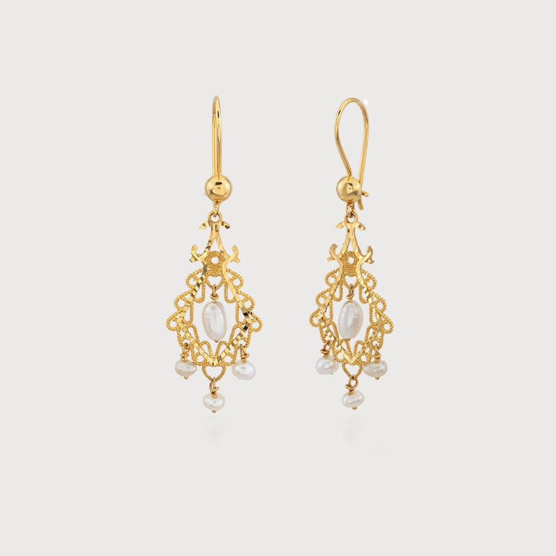 Golden Serenity Gold Earrings