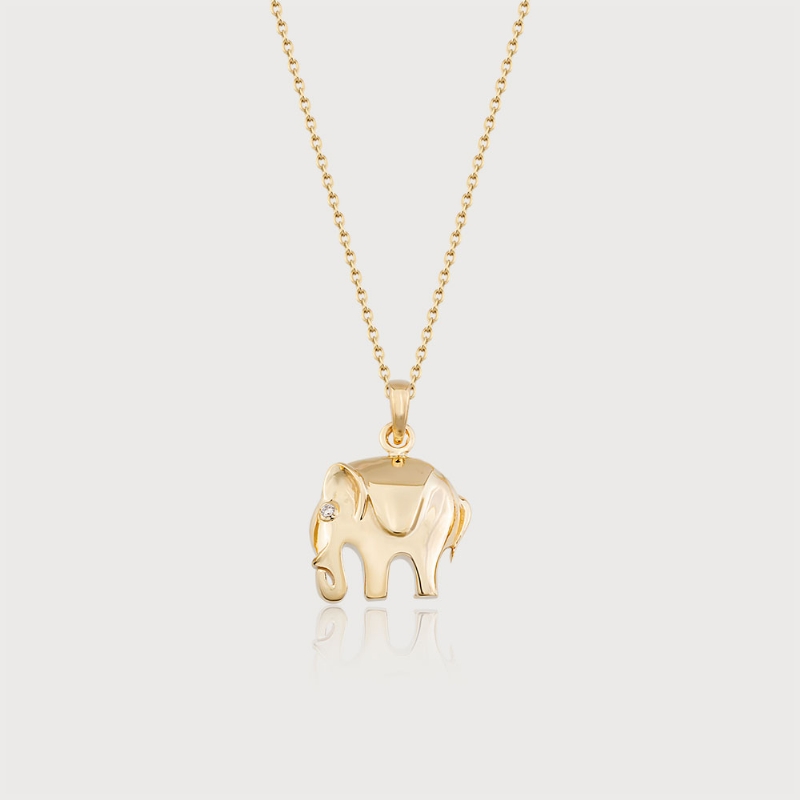 Guardian of Time Elephant Gold Necklaces