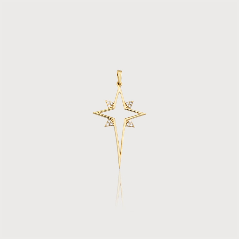 Night Sky Star Gold Charm